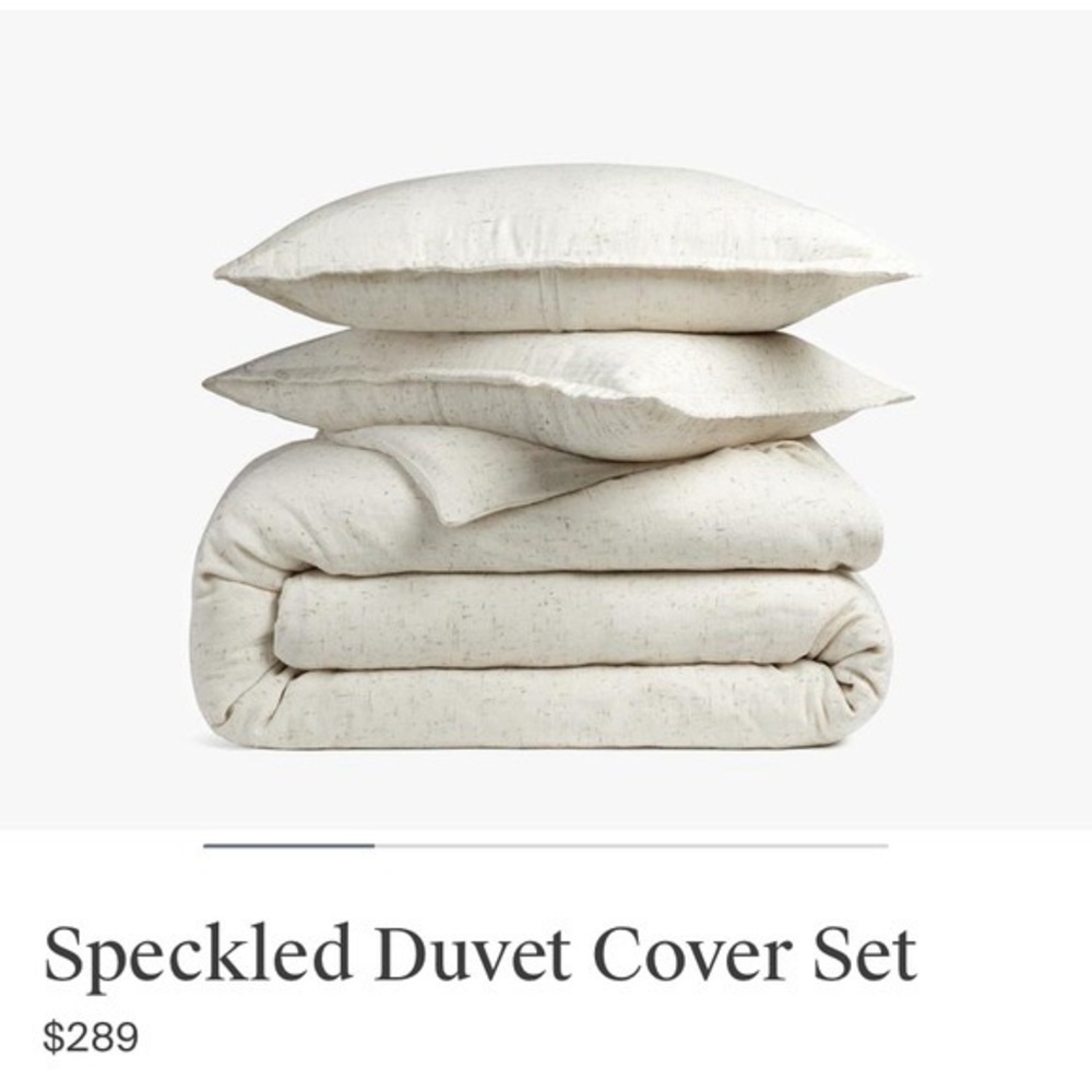 Parachute Speckled King Duvet Set in Ivory